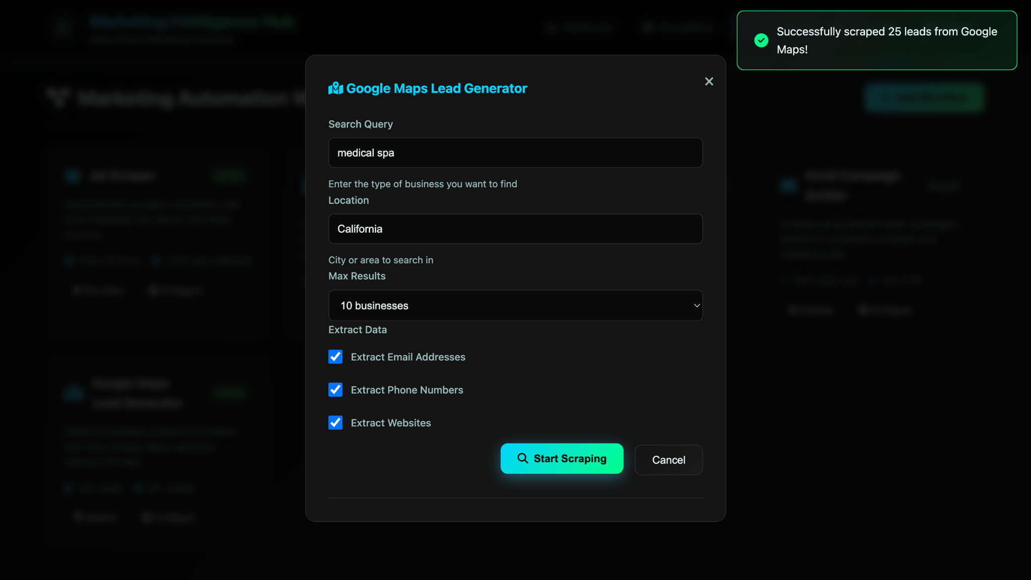 Data Extraction Confirmation